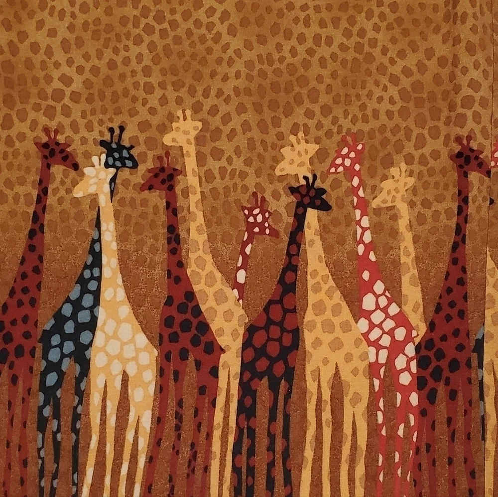 80s Vintage F.L. Malik Spotted Giraffe Print High Rise Back Slit Maxi Skirt 10